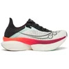 Image de Saucony Endorphin Elite 2 Chaussure de compétition Unisex-blanc, corail, Taille 42,5
