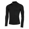 Image de Under Armour Heatgear Comp Mock Haut Manches Longues Hommes-Noir, Taille L