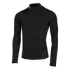 Image de Under Armour Heatgear Comp Mock Haut Manches Longues Hommes-Noir, Taille XXL