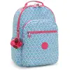 Image de Sac À Dos Fille Avec Poche Pour Ordinateur Kipling Seoul Lap 44 Cm - Coloris Dreamy Geo Combo Bleu / Rose