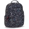 Image de Sac À Dos Scolaire Garçon Kipling Seoul En Tissu Synthétique Imprimé Noir / Bleu