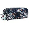 Image de Trousse À Crayons Nylon Kipling 3 Zips 32 Emplacements Noir/blanc/bleu/orange