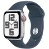 Image de Apple Watch Series SE 2 (2022) GPS + Cellular 40 mm - Aluminium Argent - Bracelet sport Bleu en occasion ou reconditionné