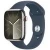 Image de Watch Series 9 GPS + Cellulaire, boitier en Acier de 45 mm avec boucle en caoutchouc M/L, Argent - Très bon état en occasion ou reconditionné