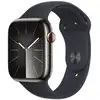 Image de Watch Series 9 GPS + Cellulaire, boitier en Acier de 45 mm avec boucle en caoutchouc M/L, Noir - Excellent état en occasion ou reconditionné