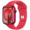 Image de Watch Series 9 GPS + Cellulaire, boitier en aluminium de 45 mm avec boucle en caoutchouc, Rouge, M/L - Excellent état en occasion ou reconditionné