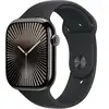 Image de Apple Watch Series 10 (2024) GPS + Cellular, Boitier Titane Ardoise de 46mm avec bracelet Caoutchouc M/L, Noir - Excellent état en occasion ou reconditionné