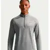 Image de Nike Stride Half-Zip Maillot de course Hommes - gris, argent, Taille S