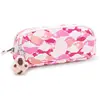 Image de Trousse À Crayons Fille Nylon Kipling 3 Zips 32 Emplacements Rose