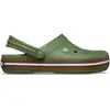 Image de Crocs Crocband Gum Clog Tongs Hommes - vert olive, beige, Taille 42-43