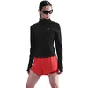 Image de Nike Swift Half-Zip Maillot De Course Femmes-Noir,Argent, Taille XL