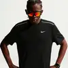 Image de Nike Miler Maillot de course Hommes - noir, argent, Taille L