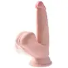 Image de Gode avec Testicules Réalistes 15,2 cm Triple Density King Cock Plus 3D