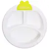 Image de Assiette Chauffante À Compartiments Et Ventousée Vert