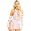 Image de Robe mini avec gants Need To Know blanc