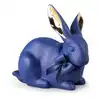 Image de Lladró ATTENTIVE BUNNY - BLUE AND GOLD