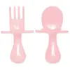 Image de Set De 2 Couverts D'apprentissage Ergonomiques Rose