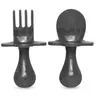 Image de Set De 2 Couverts D'apprentissage Ergonomiques Gris