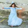 Image de Déguisement Enfant Robe De Princesse Reine De Glace En Velours Bleu