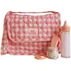 Image de Sac À Langer Pour Poupée Avec Accessoires Vichy Rose, Blanc