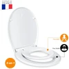 Image de TODOT Abattant WC Familial Lunette de Toilette avec Siège Enfant Magnétique Frein de Chute et Charnière Réglable - DBTS01BJ