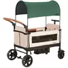 Image de Chariot De Transport - Poussette Wagon - Chariot De Promenade Facile À Plier Vert