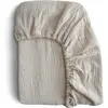 Image de Drap Housse En Mousseline De Coton Fog (100 X 40 Cm) Ecru