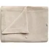 Image de Couverture Tricotée En Coton Bio Textured Dots Off White (80 X 100 Cm) Ecru