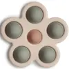 Image de Pop-it Fleur En Silicone Beige, Vert D'eau