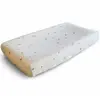 Image de Housse De Matelas À Langer En Coton Bio Rainbows (72 X 48 Cm) Ecru