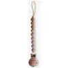 Image de Cordon attache-sucette Eva en silicone rose blush