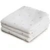 Image de Lot De 3 Langes En Coton Bio Crowns (60 X 60 Cm) Ecru, Doré