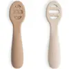 Image de Lot De 2 Cuillères D'apprentissage Marron, Écru