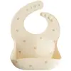 Image de Bavoir À Poche En Silicone Pretzel Ecru, Marron