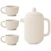 Image de Ensemble De Jeu Thé En Silicone Cambridge Blue (4 Pièces) Beige