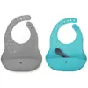 Image de Lot De 2 Bavoirs Et Cuillères En Silicone Pöket Multi-coloured