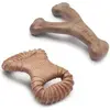 Image de Jouet à mâcher pour chiot Benebone Dental chew-wishbone BacoN Marron TU CY0386