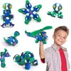 Image de Crew Pack (bleu/vert) Clixo - Jeu De Construction Magnétique, Flexible, Durable Et Imaginatif   30 Pièces   Dès 4 Ans Vert