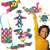 Image de Rainbow Pack Clixo - Jeu De Construction Magnétique, Flexible, Durable Et Imaginatif   42 Pièces   Dès 4 Ans Bleu