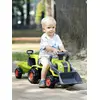 Image de Porteur Tractopelle Claas 1er ge Avec Roues Silencieuses, Excavatrice Et Remorque Vert Claas