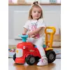 Image de Porteur Tracteur Avec Barre D'aide À La Marche Ergonomique Rouge