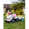 Image de Porteur Tracteur Avec Remorque Blanc Et Rose