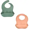 Image de Lot De 2 Bavoirs Silicone Vert