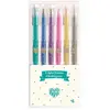 Image de 6 Stylos Gel Pailletes Multicolore