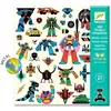 Image de 160 Stickers Métallisés Robots Multicolore