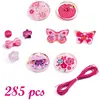 Image de Perles Fantaisies Papillons Rose