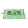 Image de Gamelle pour chien double pliable Martin Sellier Vert 600 ml 3010504