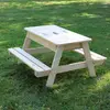 Image de Table Bois Enfant Avec Bac À Sable Intégré Beige