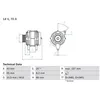 Image de BOSCH 0 986 038 740 Alternateur Courant de charge de l'alternateur: 70A, Volt: 14V