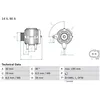 Image de BOSCH 0 986 041 490 Alternateur Courant de charge de l'alternateur: 90A, Volt: 14V